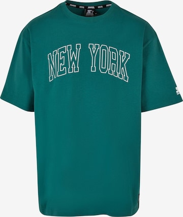 Tricou 'New York' de la Starter Black Label pe verde: față