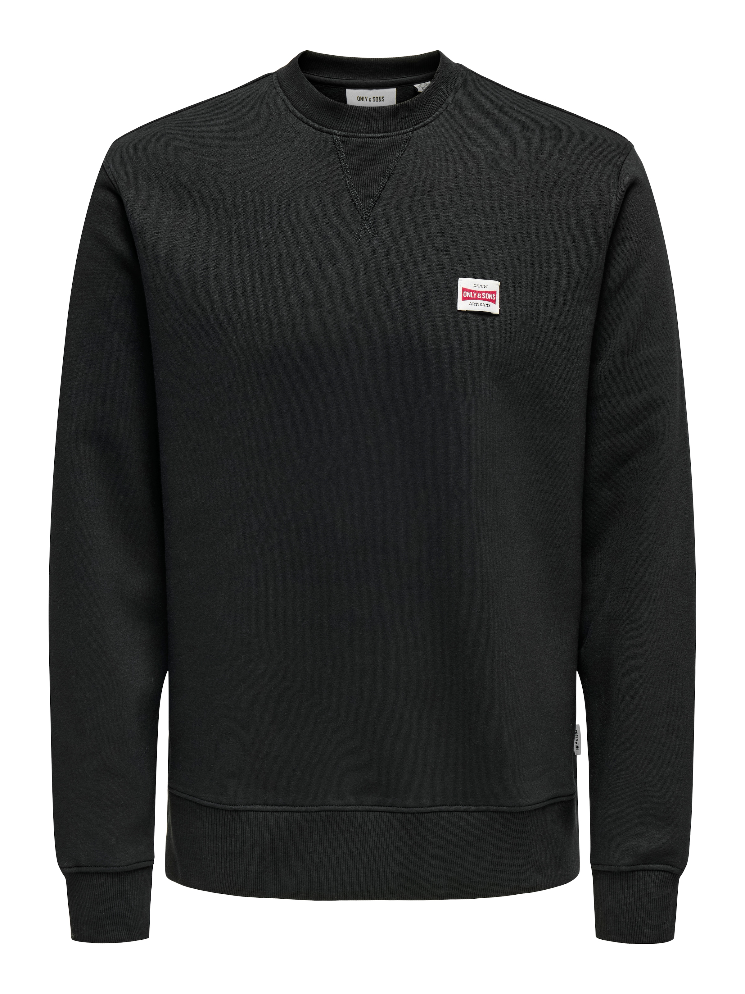 Only & Sons Sweatshirt 'ONSDAWSON' in Zwart: voorkant
