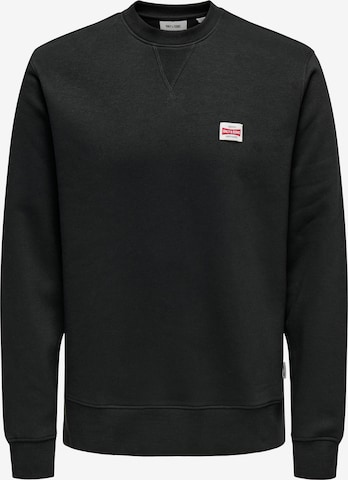 Only & Sons Sweatshirt 'ONSDAWSON' in Schwarz: Vorderseite