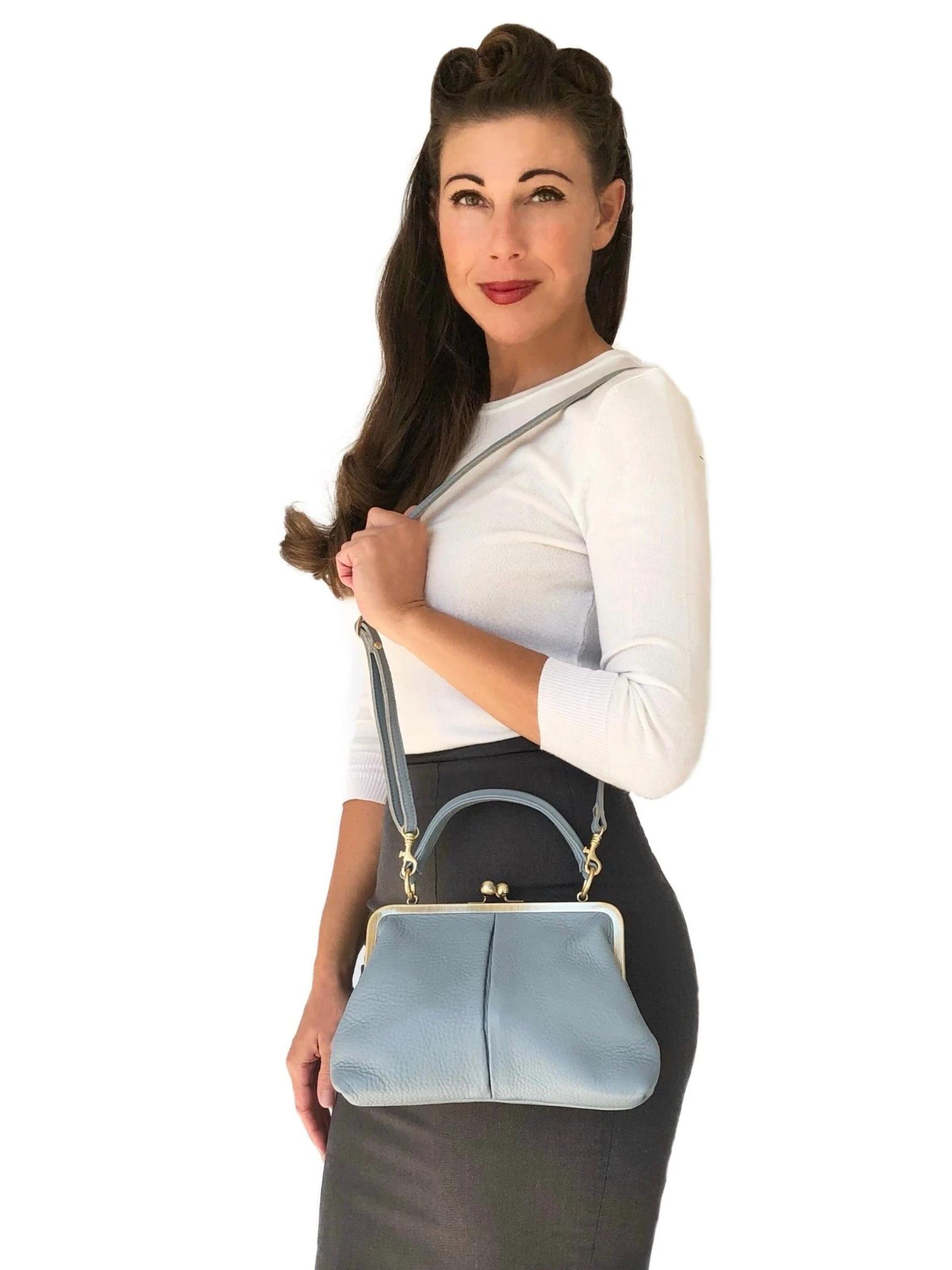Sacs à main 'Kleine Olive – Leder Handtasche & Umhängetasche' Taschenkinder en bleu