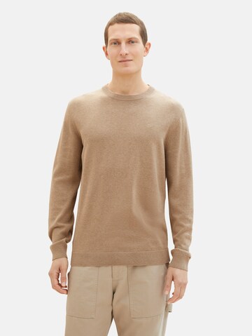 TOM TAILOR Sweater in Brown: front