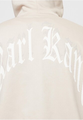 Karl Kani Zip-Up Hoodie in Beige