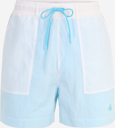 Calvin Klein Swimwear Badeshorts in hellblau / weiß, Produktansicht