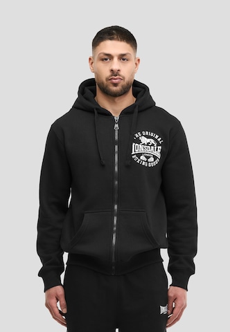 LONSDALE - Sudadera con cremallera 'Seghill' en negro