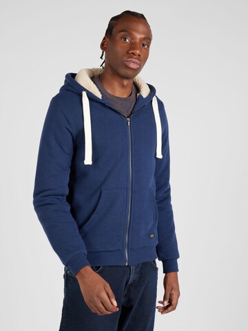 BLEND Zip-Up Hoodie in Blue: front