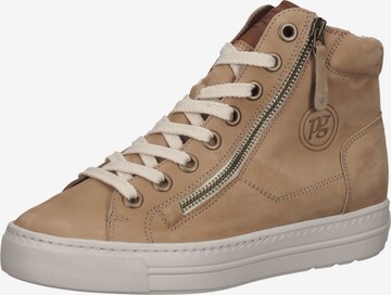 Paul Green Sneakers hoog in Bruin: voorkant