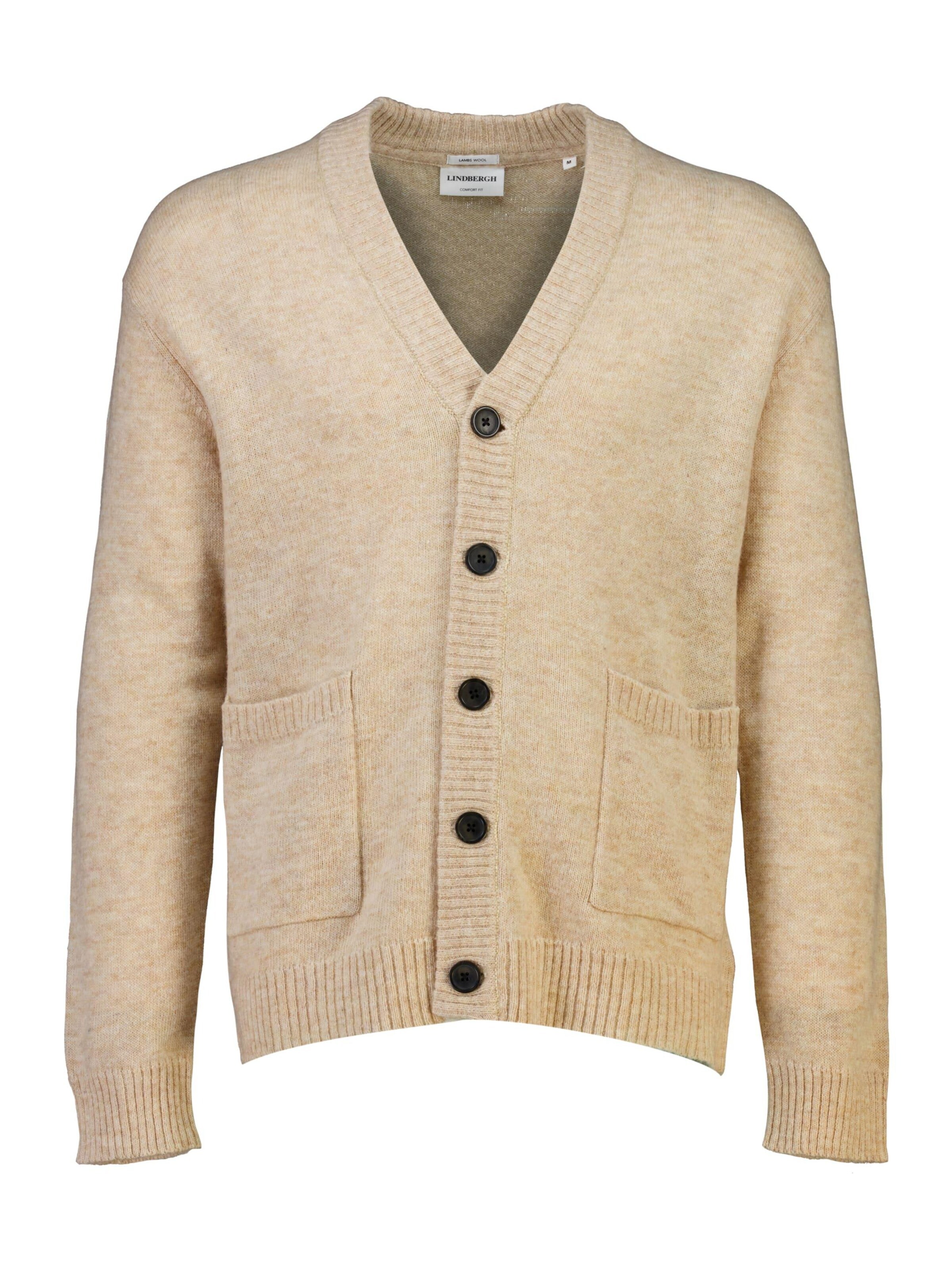 Lindbergh Gebreid vest in Beige: voorkant
