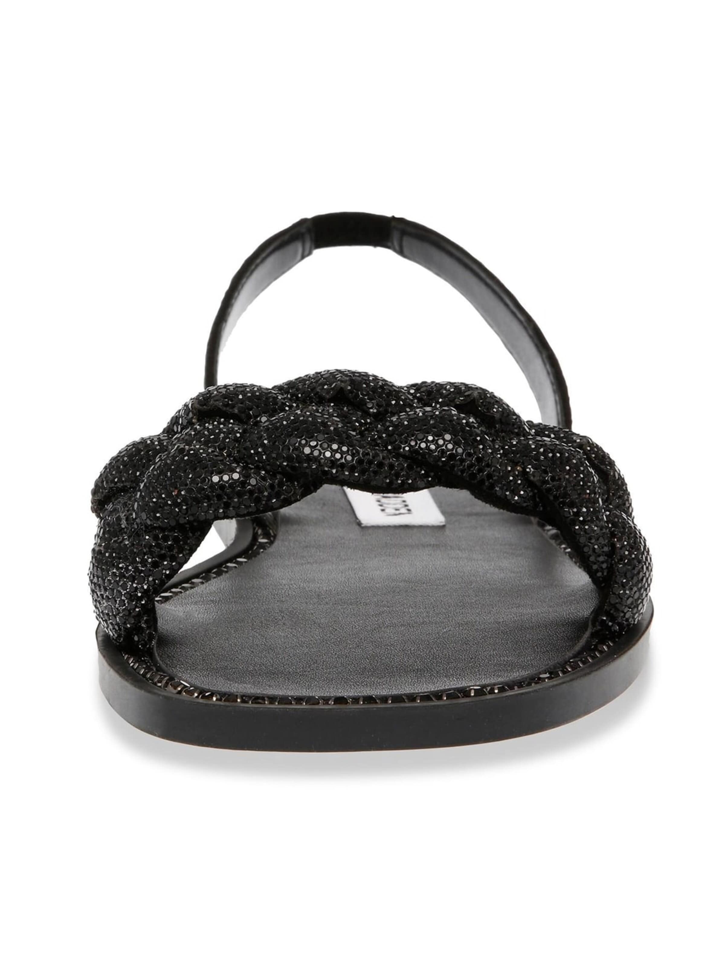 Sandales 'Noles Black Crystal Metallic Fabric w/Matchin Sandals' STEVE MADDEN en noir