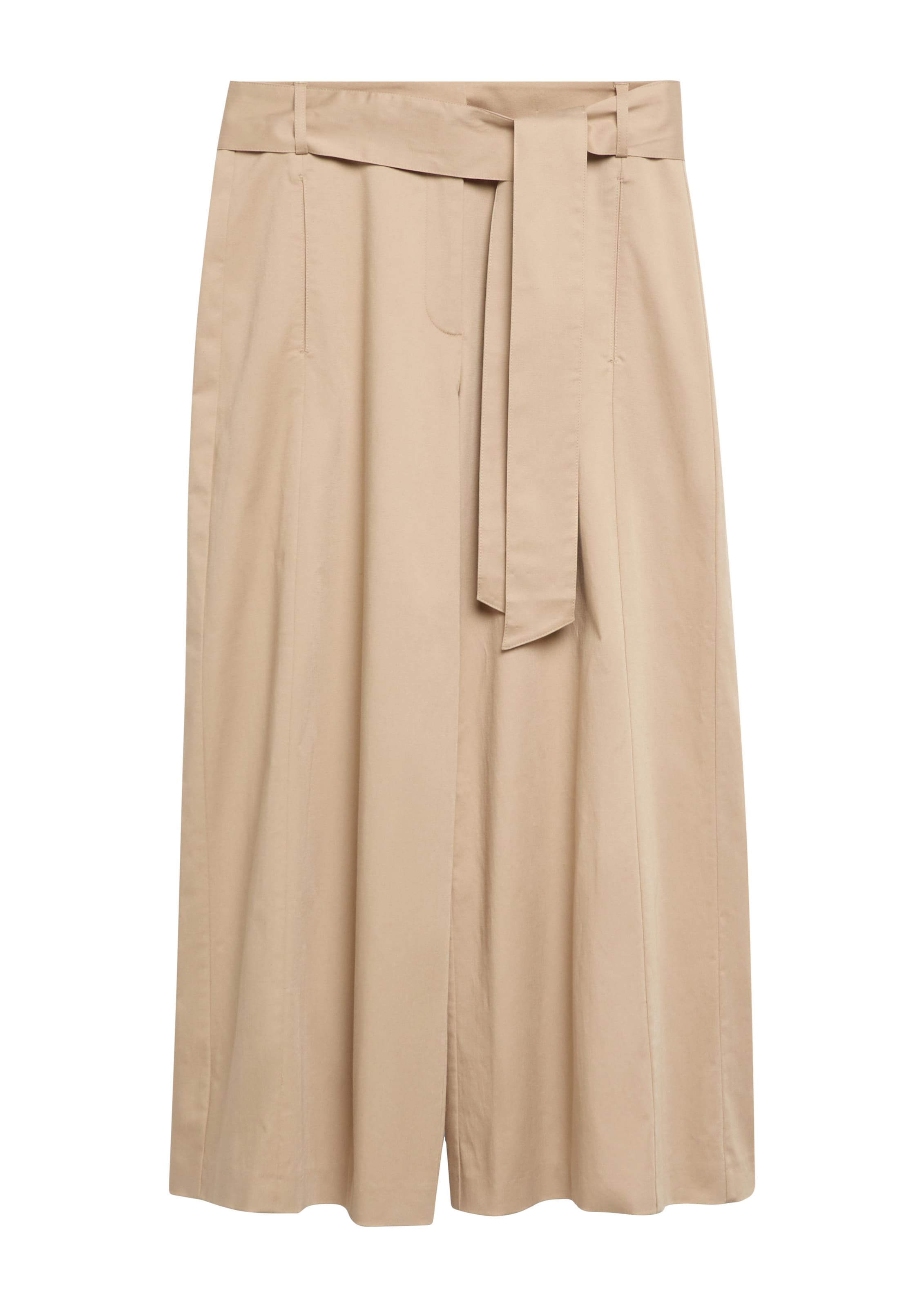 COMMA Wide leg Broek in Beige: voorkant