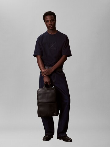 Calvin Klein Rucksack 'Saffiano' in Schwarz