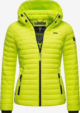 MARIKOO Between-Season Jacket 'Samtpfote' in Green: front