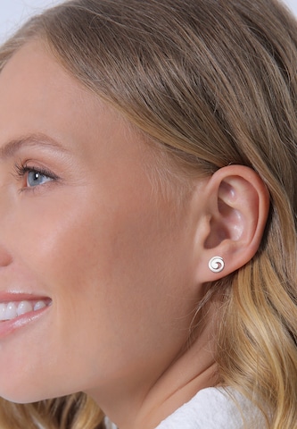 Boucles d'oreilles 'Spirale' ELLI en argent : devant