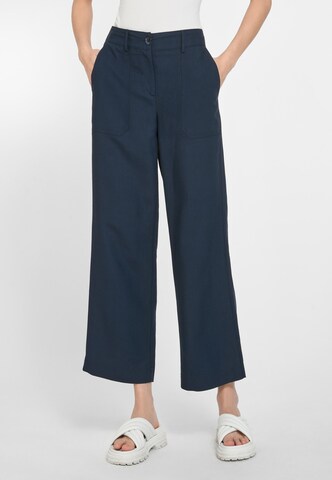 Wide Leg Pantalon Peter Hahn en bleu : devant