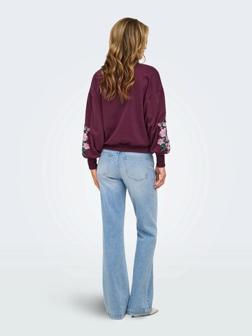 ONLY Sweatshirt 'ONLBROOKE' in Lila