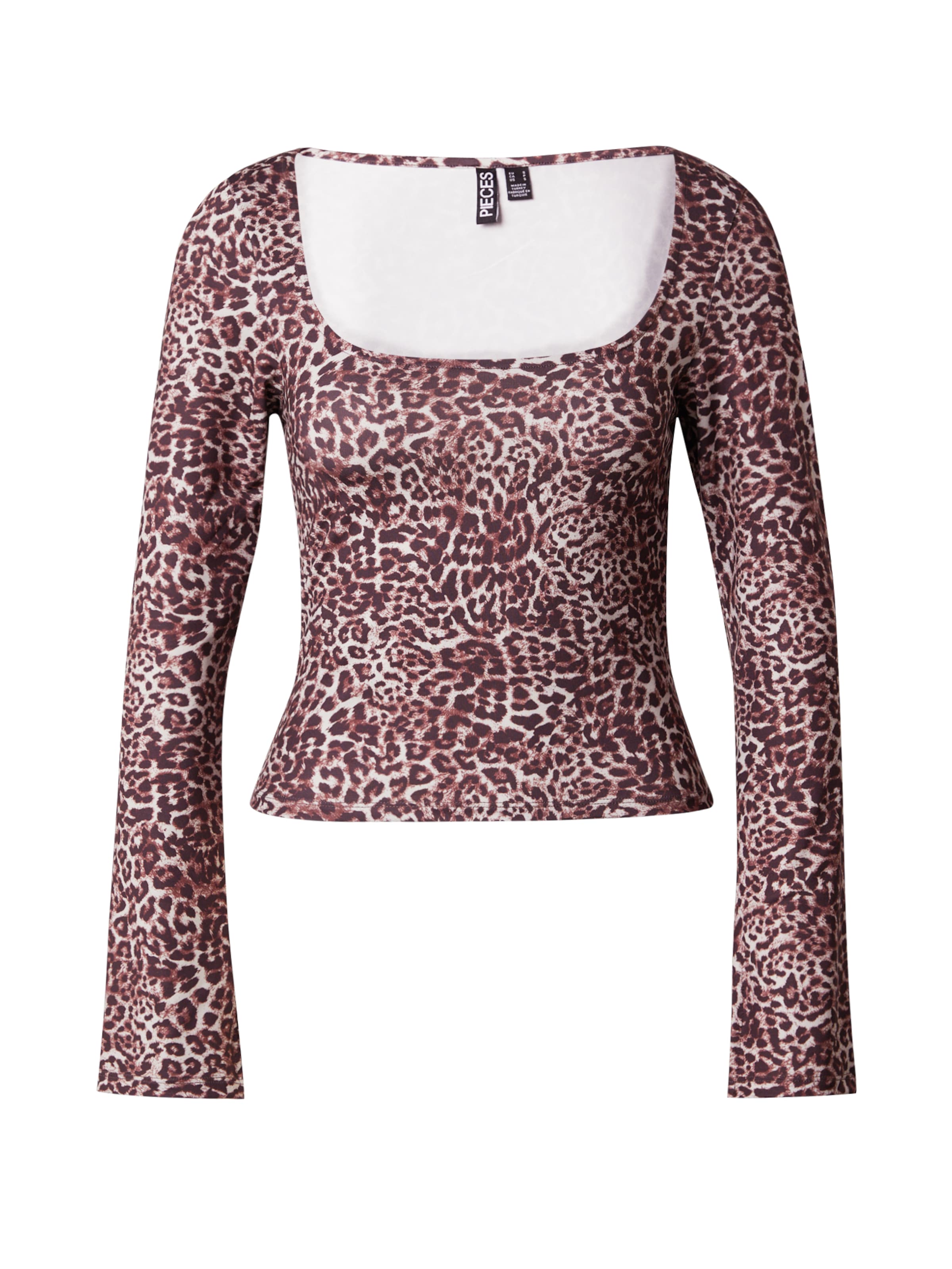 PIECES Μπλουζάκι 'PCBLAKE' σε καφέ: μπροστά