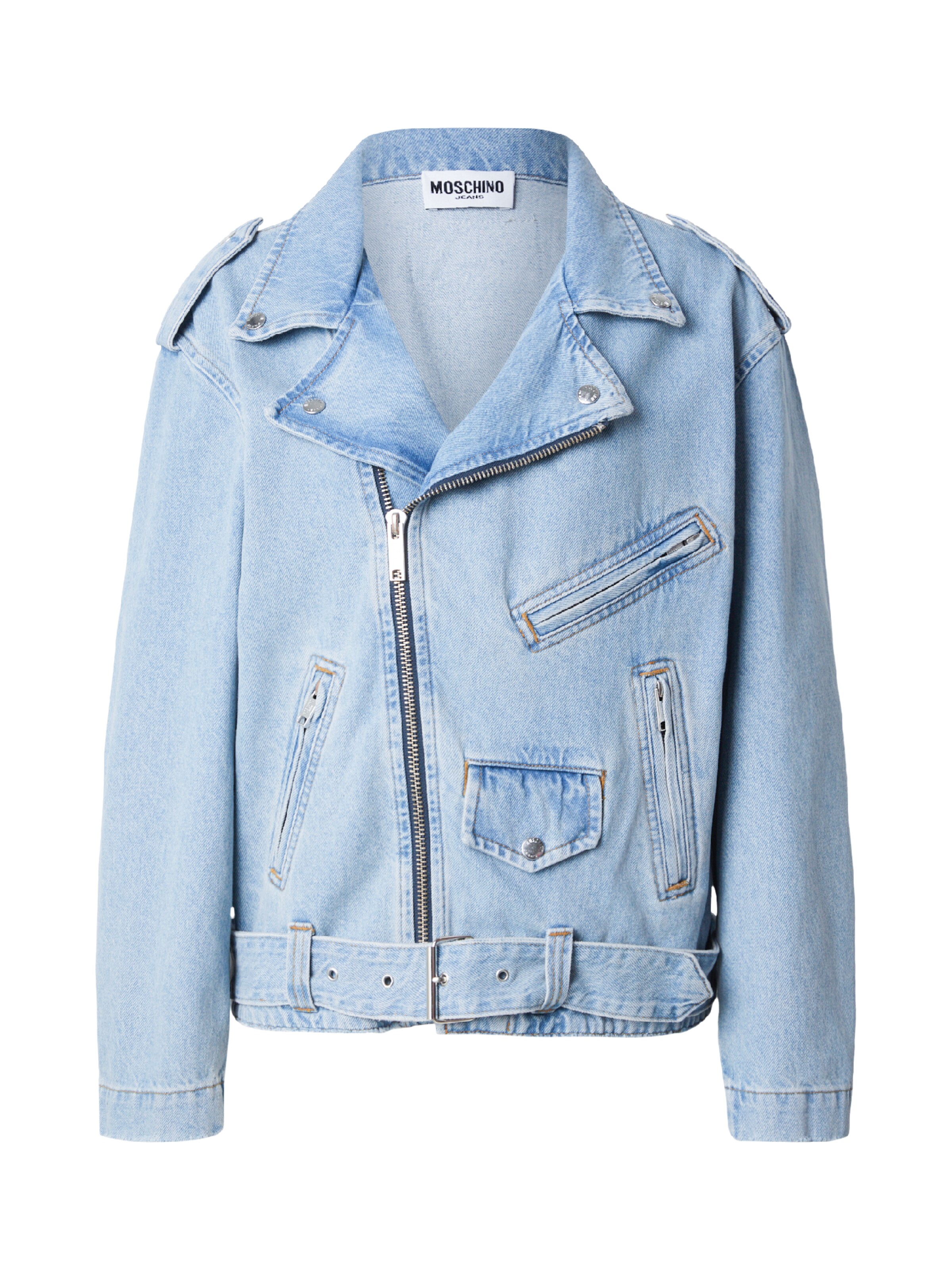 Moschino Jeans Prehodna jakna | modra barva: sprednja stran