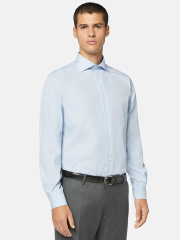 Boggi Milano Regular fit Button Up Shirt in Blue: front