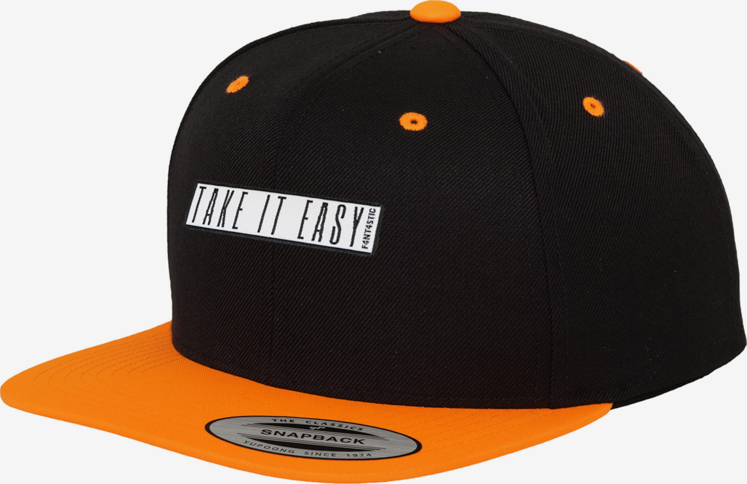 F4NT4STIC Cap 'Take It Easy' in Neonorange, Schwarz | ABOUT YOU