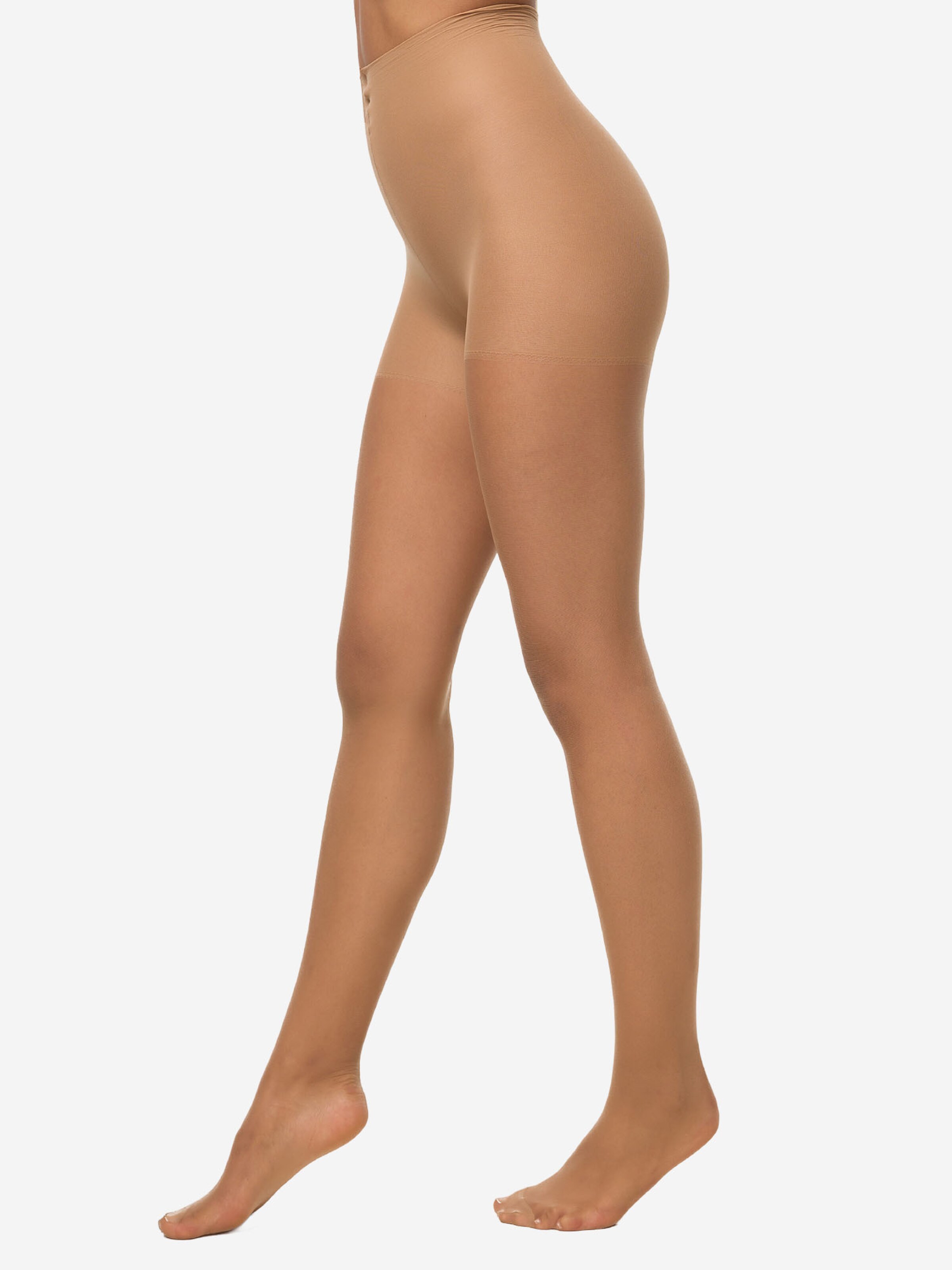 Nur Die Fine tights ' Ohne Bund 20 DEN ' in Brown: front