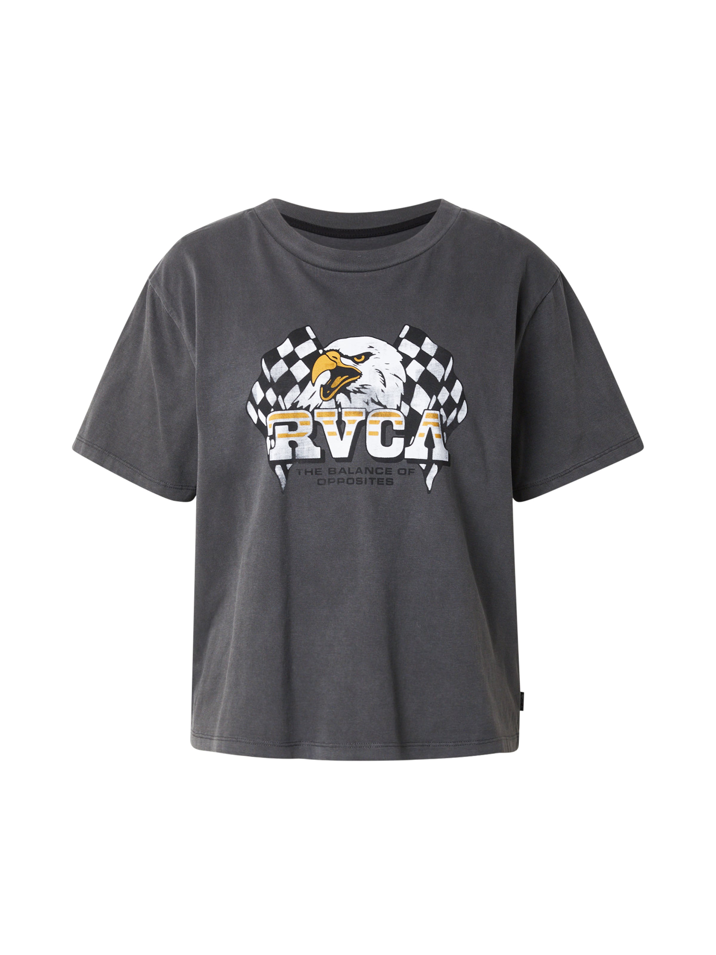 RVCA Тениска 'RACE DAY' в сиво: отпред