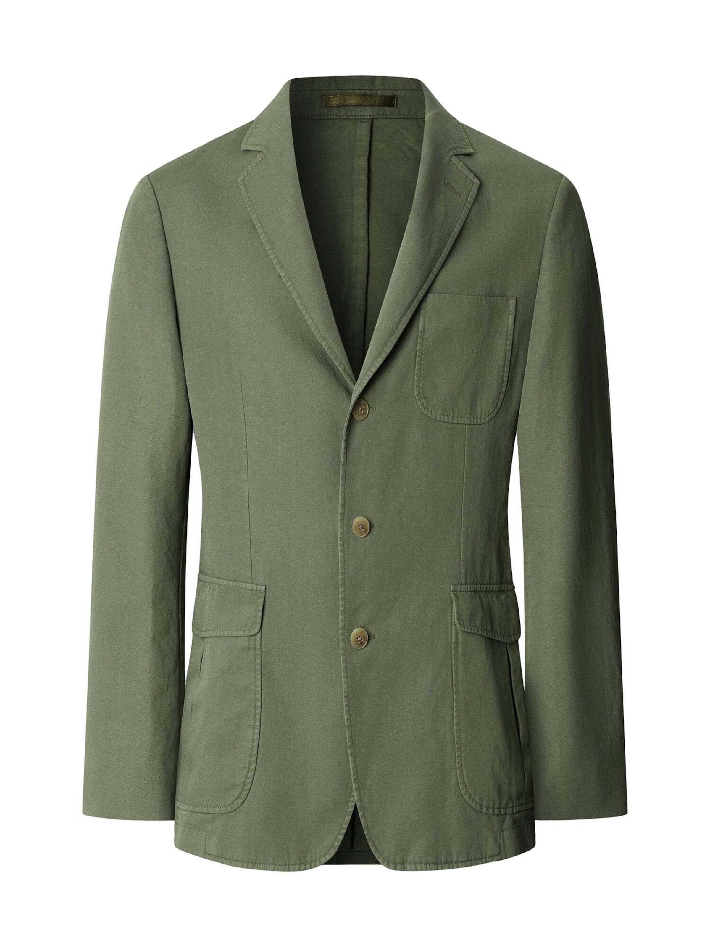 Hackett London Slim Fit Sakko in Grün: Vorderseite