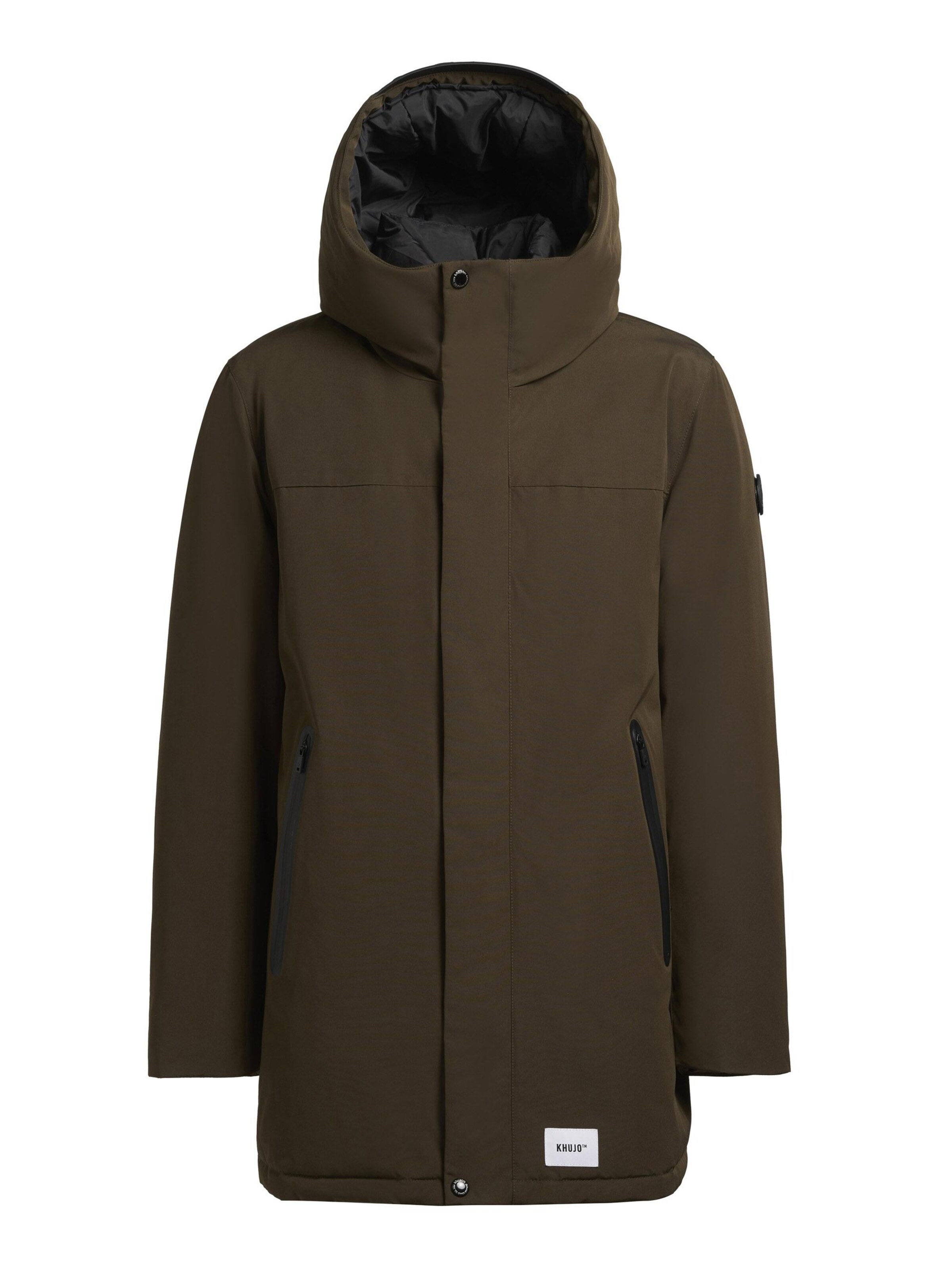 Cappotto invernale di khujo in verde: frontale