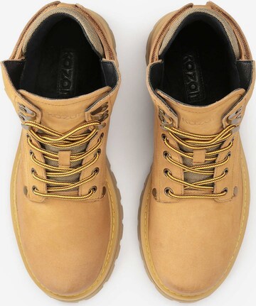 Kazar - Botas con cordones en beige