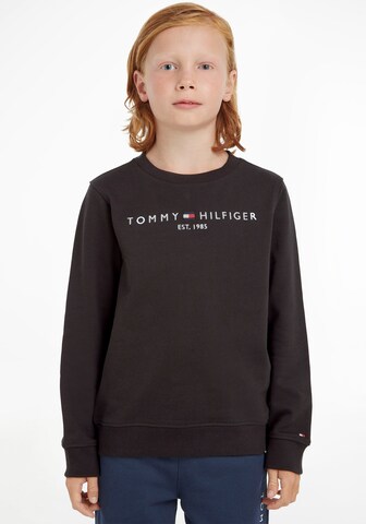 TOMMY HILFIGER Sweatshirt 'Essential' in Zwart: voorkant