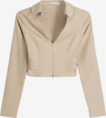 Bershka Bluse in Beige: predná strana