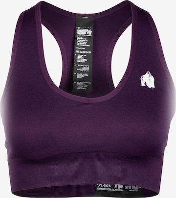 Reggiseno sportivo di Gorilla Wear in lilla: frontale