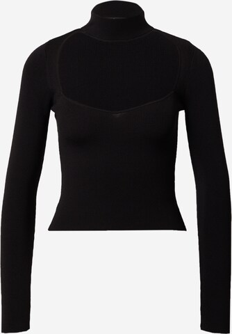 Gina Tricot Тениска 'Freya' в черно: отпред