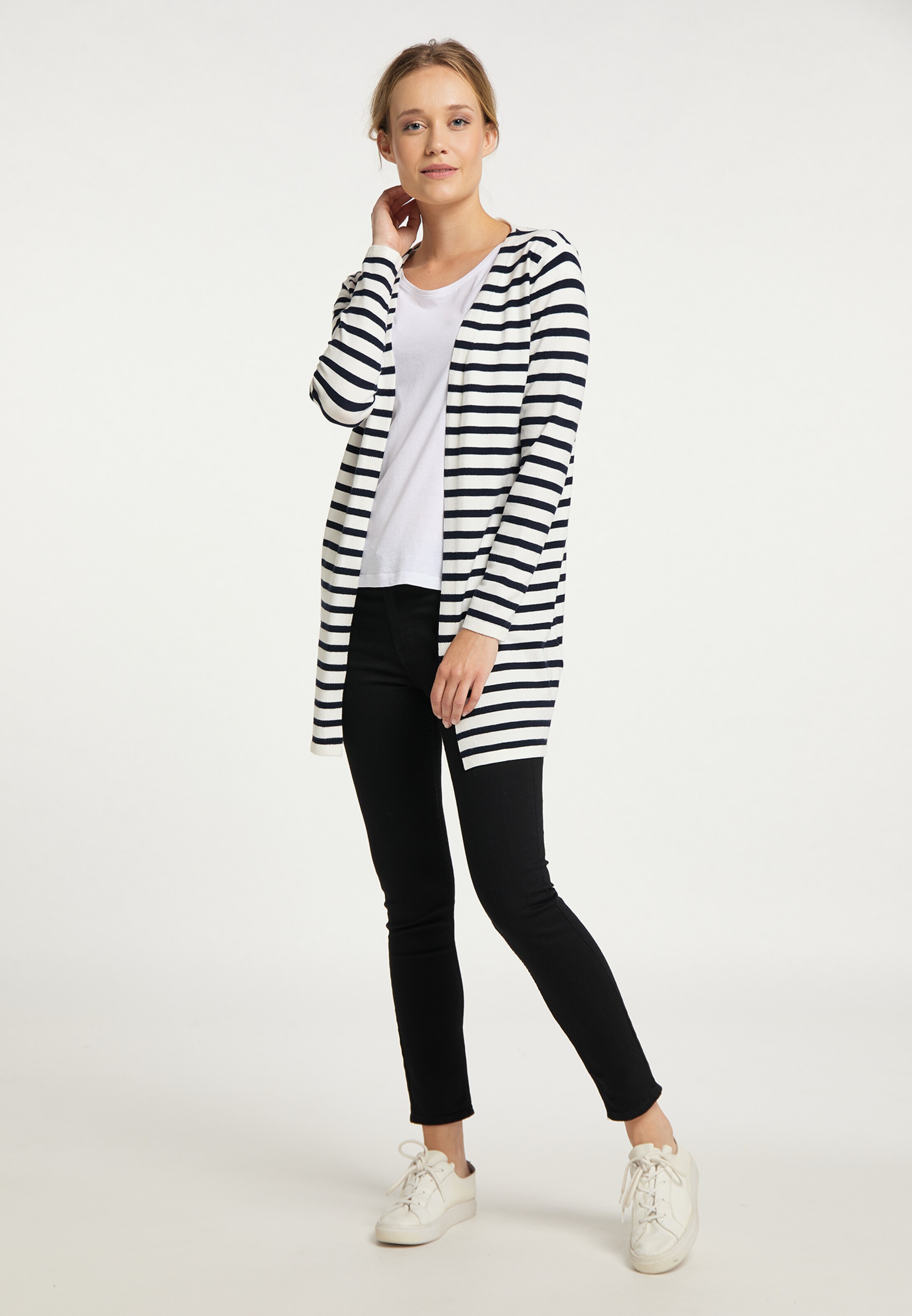 Frauen Pullover & Strick DreiMaster Maritim Jacke in Marine, Weiß - IS53099 Frauen Pullover & Strick DreiMaster Maritim Jacke in Marine, Weiß - IS53099