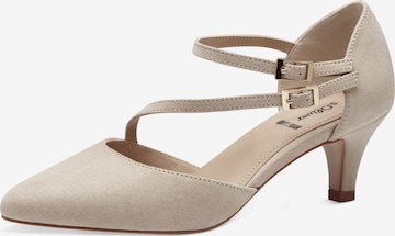 s.Oliver - Zapatos destalonado en beige: frente