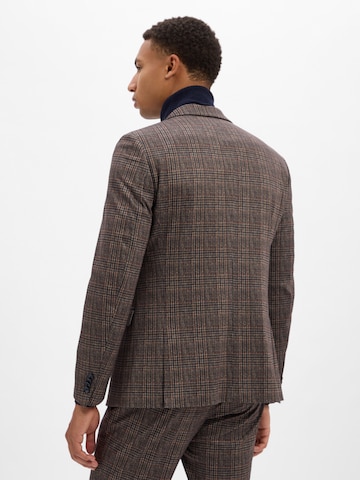 Finshley & Harding London Slim fit Business-colbert 'Brixdon' in Bruin