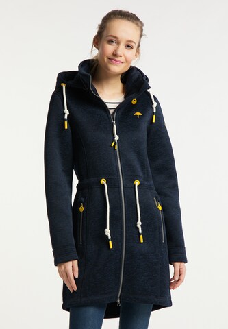 Schmuddelwedda Knitted Coat in Blue: front