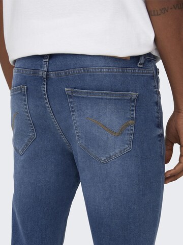 Skinny Jean 'Fly' Only & Sons en bleu