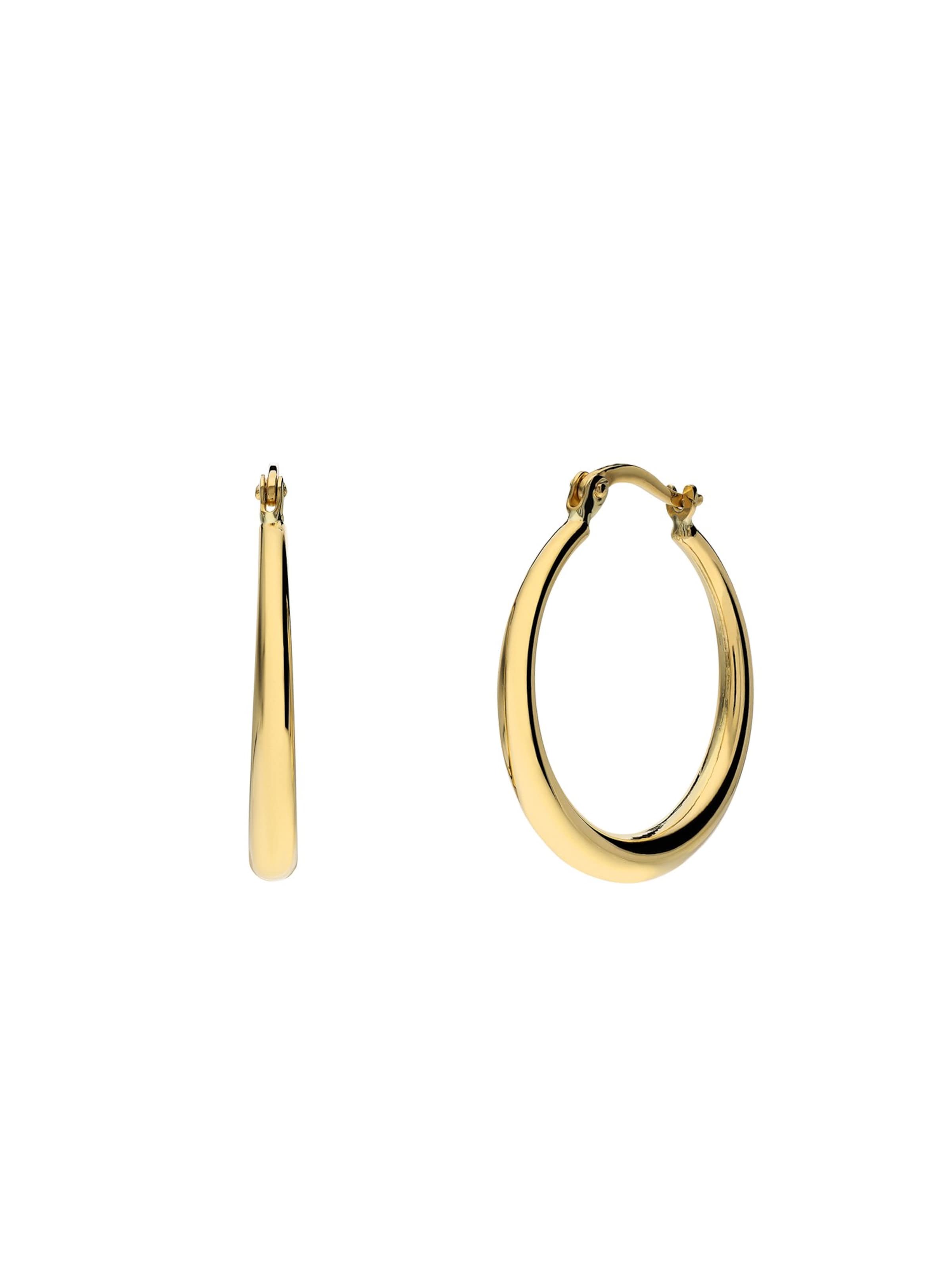 Lucardi Earrings 'Klassisch' in Gold: front