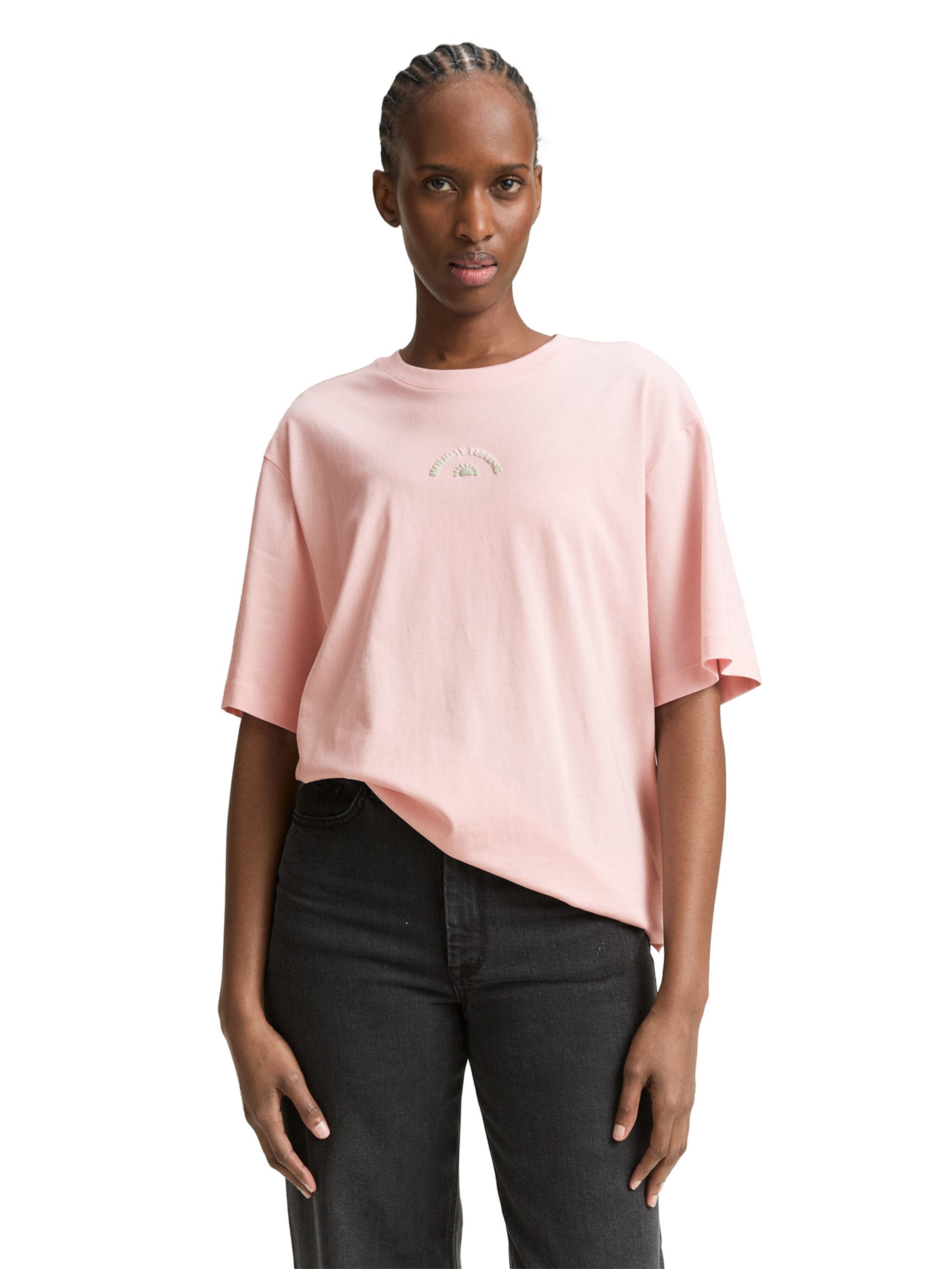 TOM TAILOR DENIM - Camiseta en rosa: frente