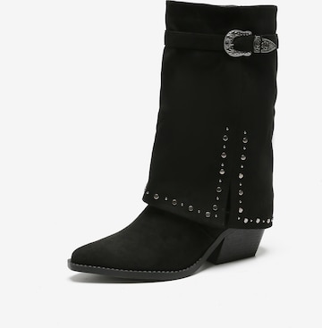 Salinyang Comwboystøvler i sort: forside