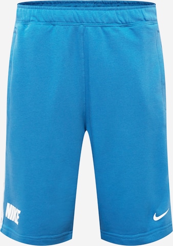 Nike Sportswear - Loosefit Calças em azul: frente