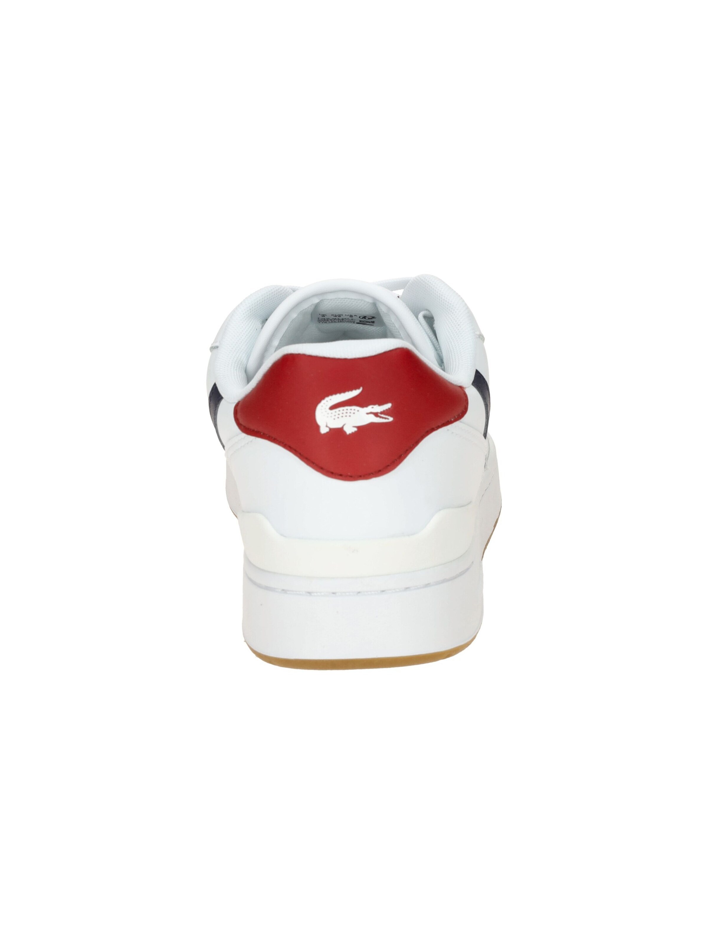 LACOSTE Lace-up shoe 'Lacoste T-Clip Set Schuhe Sneakers weiß rot navy 0094' in White