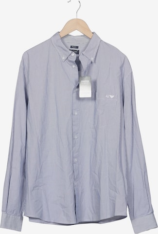 Armani Jeans Hemd XXXL in Blau: Vorderseite