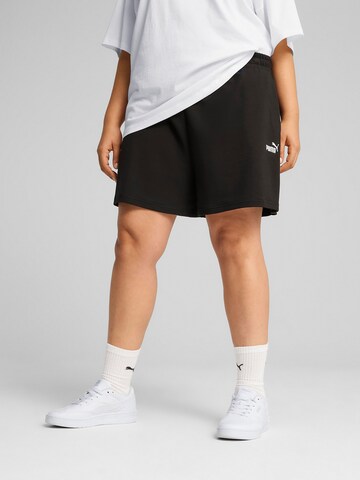 PUMA - regular Pantalón deportivo 'Ess No. 1' en negro: frente
