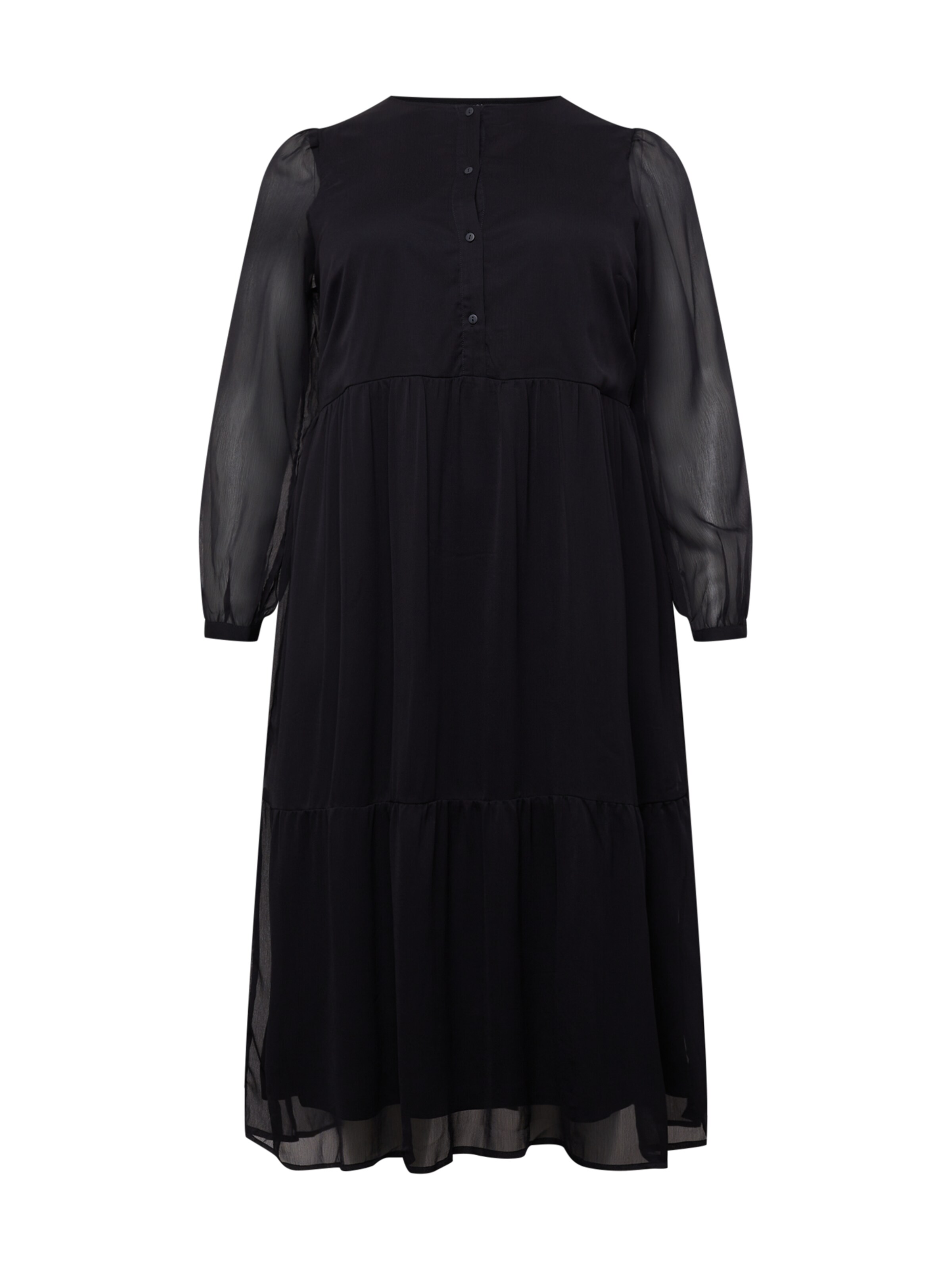 Frauen Kleider PIECES Curve Kleid in Schwarz - LT44594