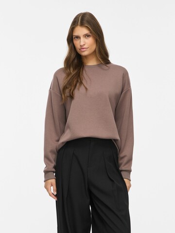 VILA Sweatshirt 'SANDY' in Brown: front