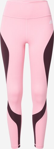 Pantalon de sport 'Essentials Hiit Colourblock' ADIDAS SPORTSWEAR en rose : devant