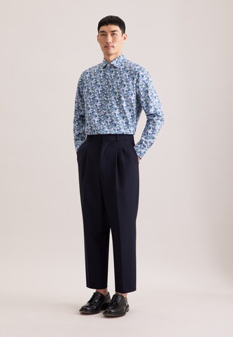 Coupe regular Chemise 'Schwarze Rose ' SEIDENSTICKER en bleu