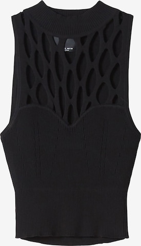 Bershka Knitted top in Black: front