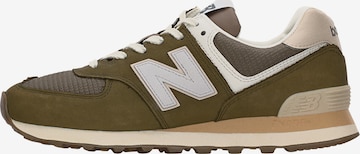 Baskets basses '574' new balance en vert : devant