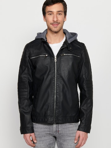 KOROSHI Between-season jacket in Black: front